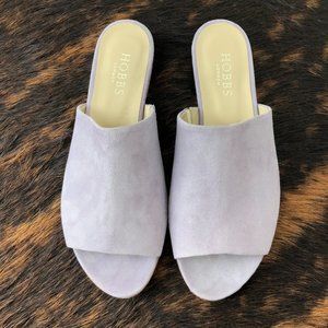 Hobbs Lavender Suede Slides